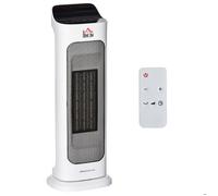 Radiateur électrique soufflant - HOMCOM - Chauffage électrique - PP - 17.6x13.7x50cm - Blanc, Noir