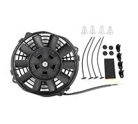 Radiateur électrique Universel Slim Fan, 17,8 Cm Slim Radiateur électrique Ventilateur de Refroidissement Thermo 12 V Universel avec Kit de Montage Radiateur Push Pull Ventilateur de Radiateur
