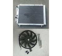 Radiateur en aluminium 3 rangées + ventilateur pour Lan-cia Delta HF Integrale Evolution 1987-1995 8 V/16 V/EVO 2.0L Turbo