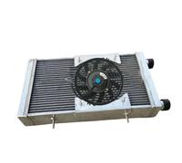 Radiateur en aluminium à 3 rangées + carénage + ventilateur adapté for S1 1.5/1.6L 1966 1967 1968 1969 1970 1971 1972 1973 1974 1975 1976 MT