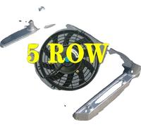 Radiateur en aluminium pour Chevy Hot Rod 350 V8, 5 rangées pour un meilleur refroidissement, compatible avec les boîtes de vitesses automatiques et manuelles