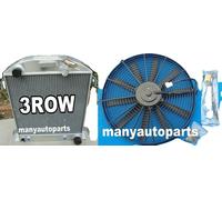 Radiateur en aluminium pour Ford 1932 Hot Rod, adapté au moteur Chevy 350 V8, ventilateur de refroidissement inclus