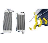 Radiateur en aluminium pour Honda CRF 450 X, haute résistance à la température, capacité de refroidissement optimisée, jaune