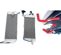 Radiateur en aluminium pour Honda CRF 450 X, haute résistance à la température, puissance de refroidissement optimisée, rouge