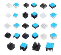 Radiateur en aluminium pour puce électronique IC, RAM, MOS, Dynatron, Raspberry Pi, avec ruban thermique conducteur 11x11x5mm