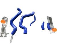 Radiateur en aluminium, tuyaux en silicone, ajustement sur mesure, bleu