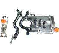 Radiateur en aluminium, tuyaux en silicone, ajustement sur mesure, noir