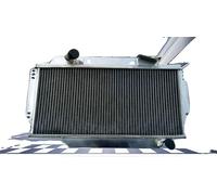 Radiateur en aluminium + ventilateur, compatible avec la Mitsubishi Lancer EVO 7/8/9, entièrement fabriqué en aluminium, capacité de refroidissement améliorée