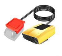 Radiateur et dégivreur portable sans fil 18 V avec fonction air chaud et froid, utilisation flexible pour voiture, atelier et extérieur, avec protection contre la surchauffe et tuyau flexible (rouge)