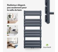 Radiateur Fairmont 50 x 107, 509 W eau chaude 4 porte-serviettes 1/2"