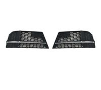 Radiateur grilles Pour A3 Pour S3 2017 2018 2019 2020 Couverture Calandre Lampe Antibrouillard Pare-chocs Avant Voiture En Maille En Nid D'abeille(Chrome Black)