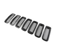 Radiateur grilles Pour Jeep Pour Patriot 2011 2012 2013 2014 2015 2016 2017 Couverture Calandre En Maille Radiateur Avant Voiture Noir Brillant/chromé(Noir)