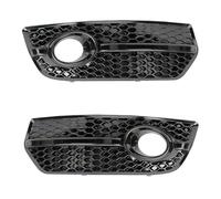 Radiateur grilles Pour Q5 2009 2010 2011 2012 Couverture Phare Antibrouillard Pare-chocs Voiture Grille Style Nid D'abeille(Noir brillant)