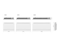 Radiateur ? inertie c?ramique ROSWELL blanc acier 1000W