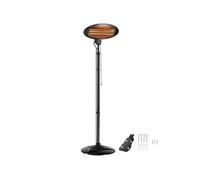 Radiateur infrarouge 2000W réglable en hauteur 3 puissances anti-basculement noir