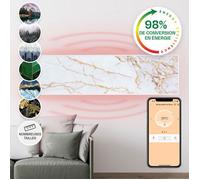 Radiateur infrarouge connecté Klarstein Wonderwall Air Art Chauffage Smart - 120 x 30cm - 350W - Blanc