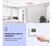 Radiateur infrarouge de plafond Wondersky lot de 2 350 W 60 x 6,5 x 60 cm (LxHxP) IP44