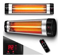 Radiateur infrarouge extérieur TRESKO - 2500W - Télécommande - 3 niveaux - Gris