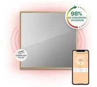 Radiateur infrarouge - Klarstein La Palma 500 - Miroir chauffant - 60x60cm - 500W - Or Or G