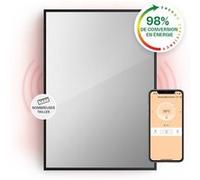 Radiateur infrarouge - Klarstein La Palma 750 - Miroir chauffant - 85x60cm - 750W - Connecté - Noir Noir G