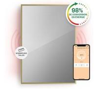 Radiateur infrarouge - Klarstein La Palma 750 - Miroir chauffant - 85x60cm - 750W - Connecté - Or Or G