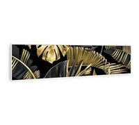 Radiateur infrarouge - Klarstein Wonderwall Air Art - Panneau chauffant - 120x30cm - 350W - Connecté - Feuilles cadre blanc Multicolore G