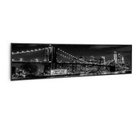 Radiateur infrarouge - Klarstein Wonderwall Air Art - Panneau chauffant - 120x30cm - 350W - Connecté - Pont cadre noir Multicolore G