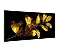 Radiateur infrarouge - Klarstein Wonderwall Air Art - Panneau chauffant - 120x60cm - 700W - Connecté - Feuille d'or cadre noir Multicolore G