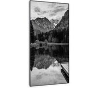 Radiateur infrarouge - Klarstein Wonderwall Air Art - Panneau chauffant - 60x120cm - 700W - Connecté - Lac cadre noir Multicolore G