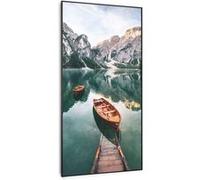 Radiateur infrarouge - Klarstein Wonderwall Air Art - Panneau chauffant - 60x120cm - 700W - Connecté - Lac vertical cadre noir Multicolore G