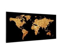 Radiateur infrarouge - Klarstein Wonderwall Air Art Smart - Connecté - Carte dorée cadre noir - 120x60cm - 700W