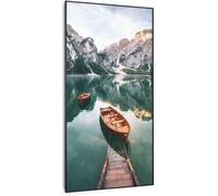 Radiateur infrarouge Klarstein Wonderwall Air Art Smart - Motif: Lac vertical cadre noir - 700W