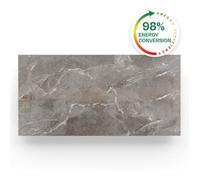 Radiateur infrarouge - Klarstein Wonderwall Smart - Chauffage - 120 x 60 cm - 1000 W - Minuteur - IP24 - Horitonzal - Marbre gris
