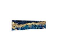 Radiateur infrarouge - Wonderwall Air Art - Panneau chauffant - 120x30cm - 350W - Connecté - Marbre bleu cadre blanc