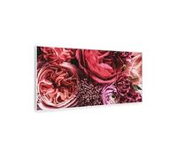 Radiateur infrarouge - Wonderwall Air Art - Panneau chauffant - 120x60cm - 700W - Connecté - Fleurs cadre blanc