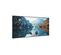 Radiateur infrarouge - Wonderwall Air Art - Panneau chauffant - 120x60cm - 700W - Connecté - Lac horizontal cadre noir