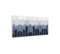 Radiateur infrarouge - Wonderwall Air Art - Panneau chauffant - 120x60cm - 700W - Connecté - Ligne bleue cadre blanc