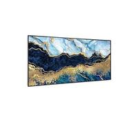 Radiateur infrarouge - Wonderwall Air Art - Panneau chauffant - 120x60cm - 700W - Connecté - Marbre bleu cadre noir