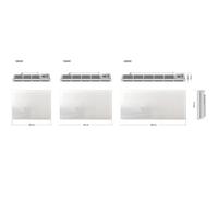 Radiateur électrique verre céramique GLASS Blanc Céramique 1500W