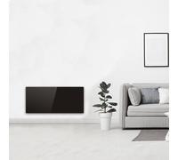 Radiateur ?lectrique en verre GLASS Noir C?ramique 2000W