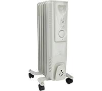 Radiateur mobile bain d'huile - 1000W, 2000W ou 2500W - Blanc - Voltman (2000W)