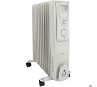 Radiateur mobile bain d'huile 2500W - blanc - Voltman