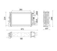 Radiateur moteur MAHLE CR 2632 000P