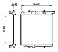 Valeo Radiateur moteur Peugeot 206 – Réf. 732885