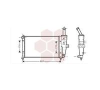 Radiateur Moteur Pour Fiat Punto Version : 1.2 8v / 1.2 16v - Type Magneti Marelli De 1999 À 2002