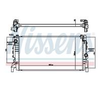 Radiateur d'eau Grille de radiateur soudée 606247 NISSENS pour BMW MINI