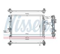 RADIATEUR MOTEUR RADIATEUR AUTO NISSENS POUR Ford Tourneo Connect/Grand Transit