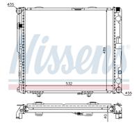 Radiateur d'eau Grille de radiateur soudée 62697A NISSENS pour MERCEDES-BENZ