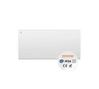 CIARRA Radiateur électrique fixé à inertie sèche céramique 2000W 30 m² 4 modes Programmable LCD