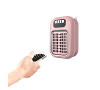 Radiateur Mural Enfichable, 400 W, Faible Puissance, avec Télécommande Et Minuterie, Radiateur Céramique Ultra-silencieux for Chambre, Salle de Bain Et Bureau(Pink)